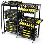 Power Tool Organizer with Charging Station & Wheels