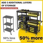 Power Tool Organizer with Charging Station & Wheels