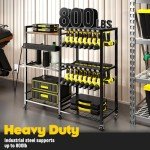 Power Tool Organizer with Charging Station & Wheels