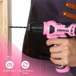 DEKOPRO 8V Cordless Pink Drill Set with Accessories