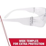 Radians Clear Scratch-Resistant Wraparound Safety Glasses