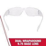 Radians Clear Scratch-Resistant Wraparound Safety Glasses