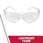 Radians Clear Scratch-Resistant Wraparound Safety Glasses