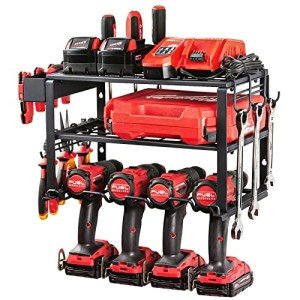 3-Layer Wall Mount Power Tool Organizer Holder