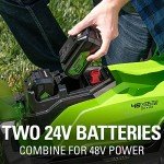 Greenworks 48V Cordless 17" Lawn Mower with Batteries