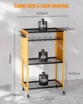Rolling Power Tool Organizer with Wheels and Storage