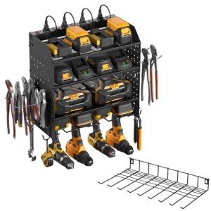 Modular Power Tool Organizer with Charging Station