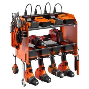 Modular Power Tool Organizer with Charging Station
