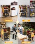 Rolling Power Tool Organizer with Wheels and Storage