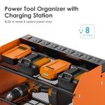 Modular Power Tool Organizer with Charging Station
