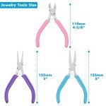 Shynek 3-Piece Jewelry Making Pliers Set