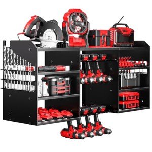 POKIPO Heavy Duty Power Tool Organizer Rack