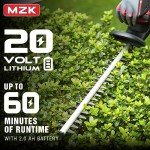 MZK 22.4" Cordless Hedge Trimmer with Battery