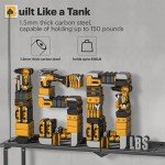 Power Tool Organizer with Power Strip and Shelves
