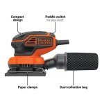 BLACK+DECKER 1/4 Sheet Electric Orbit Sander