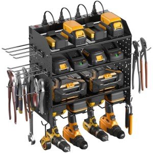 Modular Power Tool Organizer with Charging Station