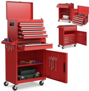 5-Drawer Rolling Tool Chest with Lockable Wheels