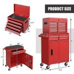 5-Drawer Rolling Tool Chest with Lockable Wheels