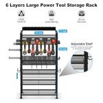 Power Tool Organizer with Charging Station & Rack