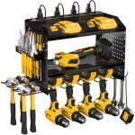 Veitorld Wall-Mounted Power Tool Organizer with Charging Station
