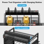 Power Tool Organizer with Charging Station & Rack