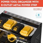 Veitorld Wall-Mounted Power Tool Organizer with Charging Station