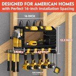 Veitorld Wall-Mounted Power Tool Organizer with Charging Station