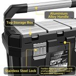 Anyyion 17-Inch Rugged Toolbox with Removable Tray