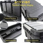 Anyyion 17-Inch Rugged Toolbox with Removable Tray