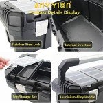 Anyyion 17-Inch Rugged Toolbox with Removable Tray