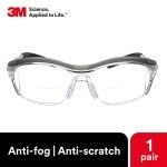 3M Nuvo Safety Glasses with Readers, Gray Frame