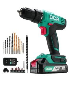 DCA 20V Cordless Power Drill with Battery and Kit