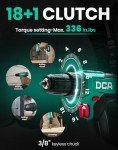 DCA 20V Cordless Power Drill with Battery and Kit