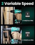 DCA 20V Cordless Power Drill with Battery and Kit