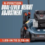 SENIX 21-Inch Gas Push Lawn Mower with Briggs & Stratton