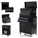 8-Drawer Rolling Tool Box with Lock and Wheels