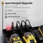 Power Tool Wall Organizer with Charging Station