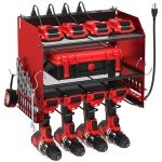 Wall-Mounted Power Tool Organizer with Charging Station