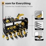 Power Tool Wall Organizer with Charging Station