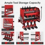 Wall-Mounted Power Tool Organizer with Charging Station