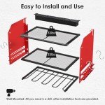 Wall-Mounted Power Tool Organizer with Charging Station