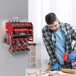 Wall-Mounted Power Tool Organizer with Charging Station