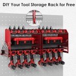 Wall-Mounted Power Tool Organizer with Charging Station