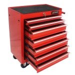 7-Drawer Rolling Tool Chest with Wheels - Red
