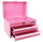 Apollo Tools 14-Inch Pink Steel Tool Box