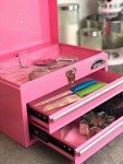 Apollo Tools 14-Inch Pink Steel Tool Box