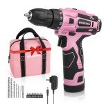 WORKPRO 12V Electric Screwdriver Set with Pink Tape