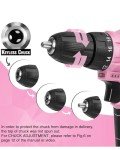 WORKPRO 12V Electric Screwdriver Set with Pink Tape