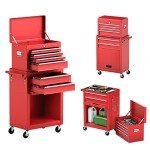 Goplus 6-Drawer Rolling Tool Chest with Lockable Wheels