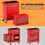 Goplus 6-Drawer Rolling Tool Chest with Lockable Wheels